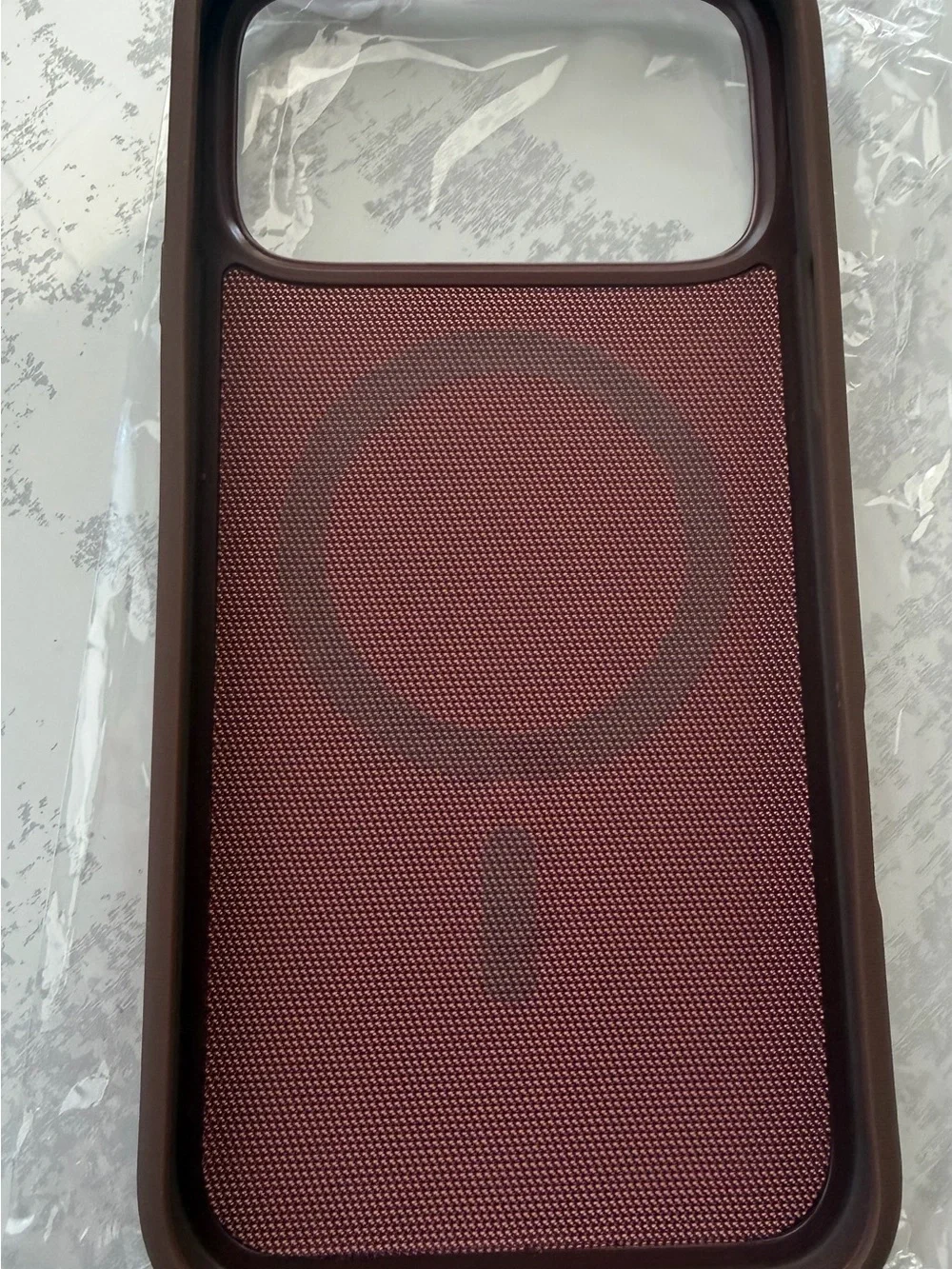 Brown Fabric Phone Case for iPhone 17pro max